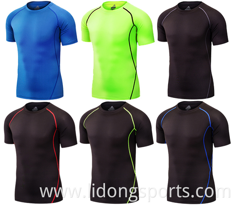 new style running tights fit man short sleevesport t-shirts